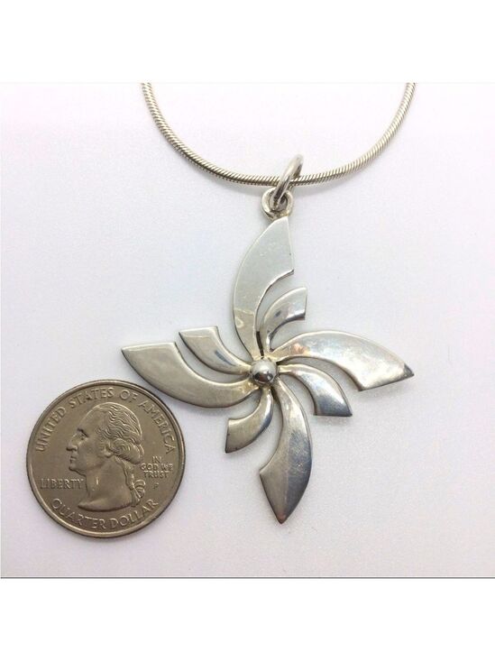 Jewelry - LARGE STERLING SILVER STAR PENDANT STATEMENT NECKLACE FF DESIGNER